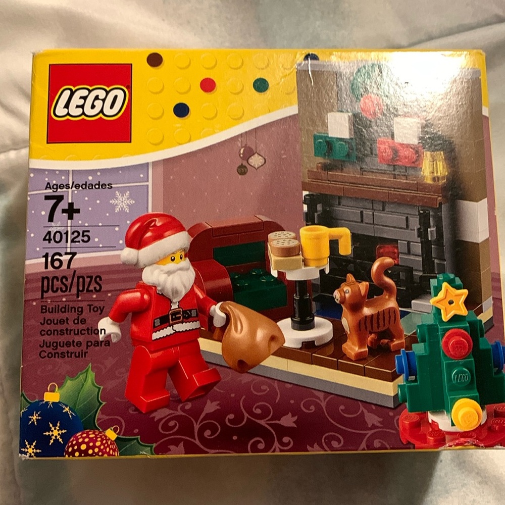 Lego 40125 Santa visit fireplace cat and cookies NEW